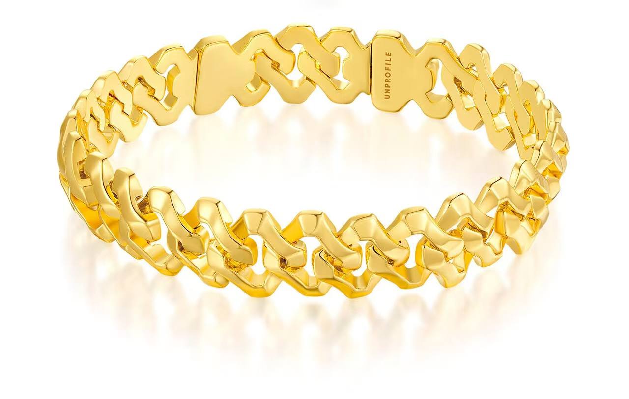 Iris Bangle | Classic yellow bakelite bangle with inlay and stones.